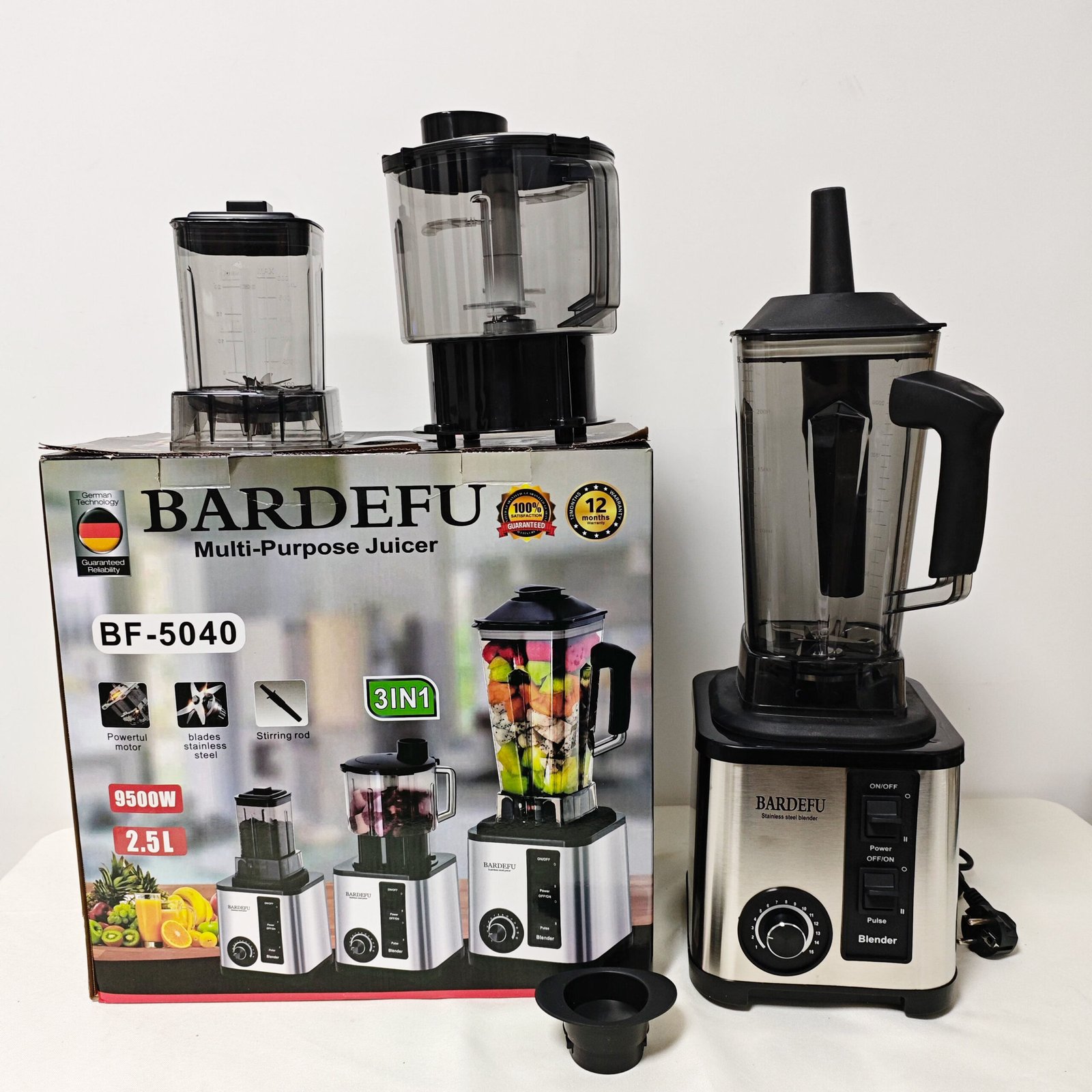 H74a2bad05c864111baf89d6574cbf808g 3in1 Stainless Steel Meat Grinder - Image 1